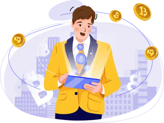 Crypto trading expert analyzing digital currency market trends.